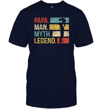 Load image into Gallery viewer, Papa Man Myth Legend T Shirt Vintage For Mens Dad Father Gift Men Cotton T-Shirt