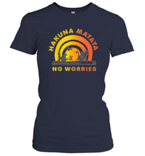 Load image into Gallery viewer, Disney Lion King Gradient No Worries Trio Graphic Women Cotton T-Shirt