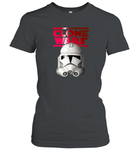 Load image into Gallery viewer, Star Wars The Clone Wars Trooper Helmet Women Cotton T-Shirt