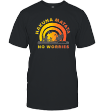 Load image into Gallery viewer, Disney Lion King Gradient No Worries Trio Graphic Men Cotton T-Shirt