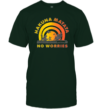 Load image into Gallery viewer, Disney Lion King Gradient No Worries Trio Graphic Men Cotton T-Shirt