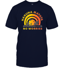 Load image into Gallery viewer, Disney Lion King Gradient No Worries Trio Graphic Men Cotton T-Shirt