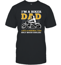 Load image into Gallery viewer, I'm a biker dad shirt gift for lover biker in father's day Men Cotton T-Shirt