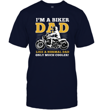 Load image into Gallery viewer, I'm a biker dad shirt gift for lover biker in father's day Men Cotton T-Shirt