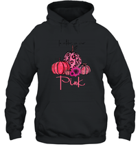 Load image into Gallery viewer, Womens In October We Wear Pink Pumpkin Breast Cancer Halloween Unisex Hooded Sweatshirt