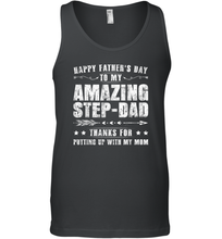 Load image into Gallery viewer, Happy Father's Day To My Amazing Step Dad T Shirt Thanks For Men Cotton Tank Top