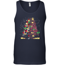Load image into Gallery viewer, And Into The Forest I Go To Lose My I Christmas Wine Tree Men Cotton Tank Top