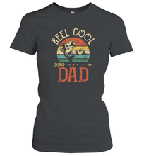 Load image into Gallery viewer, Reel Cool Dad  Vintage Fisherman Papa Father's Day Gift Women Cotton T-Shirt