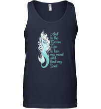 Load image into Gallery viewer, And To The Ocean I Go To Lose My Mind And Find My Soul Men Cotton Tank Top