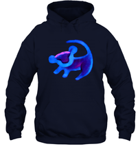 Load image into Gallery viewer, Disney Lion King Simba Cave Painting Blue Hue Unisex Hooded Sweatshirt
