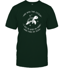 Load image into Gallery viewer, And into the ocean i go to lose my mind and find my soul Premium Men Cotton T-Shirt