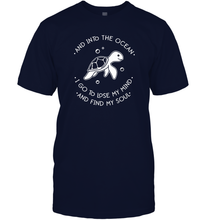 Load image into Gallery viewer, And into the ocean i go to lose my mind and find my soul Premium Men Cotton T-Shirt