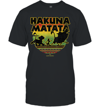 Load image into Gallery viewer, Disney The Lion King Simba Timon Pumba Worry Free Sunset Men Cotton T-Shirt