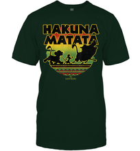 Load image into Gallery viewer, Disney The Lion King Simba Timon Pumba Worry Free Sunset Men Cotton T-Shirt