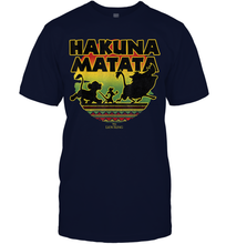 Load image into Gallery viewer, Disney The Lion King Simba Timon Pumba Worry Free Sunset Men Cotton T-Shirt