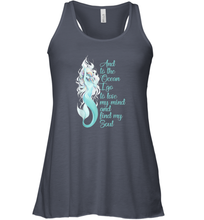 Load image into Gallery viewer, And To The Ocean I Go To Lose My Mind And Find My Soul Women Racerback Tank