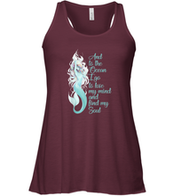 Load image into Gallery viewer, And To The Ocean I Go To Lose My Mind And Find My Soul Women Racerback Tank