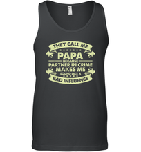 Load image into Gallery viewer, Funny Grandpa Gifts Shirts, Papa Partner In Crime Gift Men Cotton Tank Top