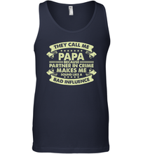 Load image into Gallery viewer, Funny Grandpa Gifts Shirts, Papa Partner In Crime Gift Men Cotton Tank Top