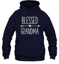 Load image into Gallery viewer, Blessed Grandma T shirt Grandmother Mother Moms Women Gifts Unisex Hooded Sweatshirt