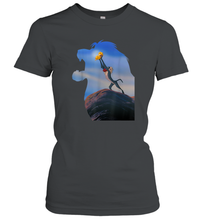 Load image into Gallery viewer, Disney Lion King Mufasa Silhouette Pride Rock Rafiki Simba Women Cotton T-Shirt