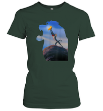 Load image into Gallery viewer, Disney Lion King Mufasa Silhouette Pride Rock Rafiki Simba Women Cotton T-Shirt