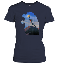 Load image into Gallery viewer, Disney Lion King Mufasa Silhouette Pride Rock Rafiki Simba Women Cotton T-Shirt