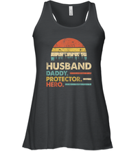 Load image into Gallery viewer, Husband Daddy Protector Hero T Shirt Dad Vintage Papa Gift Women Racerback Tank