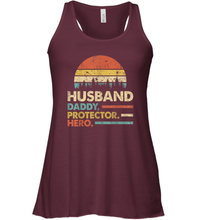 Load image into Gallery viewer, Husband Daddy Protector Hero T Shirt Dad Vintage Papa Gift Women Racerback Tank