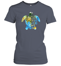 Load image into Gallery viewer, I Go To Lose My Mind Find My Soul Ocean Turtle Lovers Gift Women Cotton T-Shirt