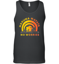 Load image into Gallery viewer, Disney Lion King Gradient No Worries Trio Graphic Men Cotton Tank Top