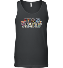 Load image into Gallery viewer, Womens Star Wars Vintage Scene Build Up Fill Logo Men Cotton Tank Top