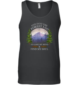And Into The Forest I Go To Lose My Mind ang Find My Soul Men Cotton Tank Top