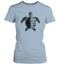 Load image into Gallery viewer, Funny Love Ocean Tee Shirt Turtle Gifts Women Cotton T-Shirt