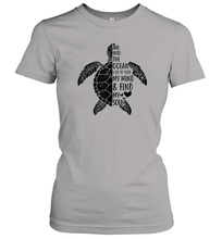 Load image into Gallery viewer, Funny Love Ocean Tee Shirt Turtle Gifts Women Cotton T-Shirt