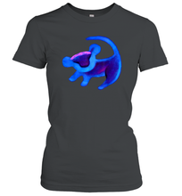 Load image into Gallery viewer, Disney Lion King Simba Cave Painting Blue Hue Women Cotton T-Shirt
