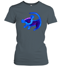 Load image into Gallery viewer, Disney Lion King Simba Cave Painting Blue Hue Women Cotton T-Shirt