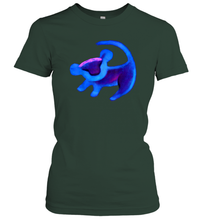 Load image into Gallery viewer, Disney Lion King Simba Cave Painting Blue Hue Women Cotton T-Shirt