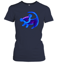 Load image into Gallery viewer, Disney Lion King Simba Cave Painting Blue Hue Women Cotton T-Shirt