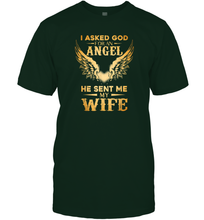 Load image into Gallery viewer, I Asked God For An Angel He Sent Me My Wife Men Cotton T-Shirt