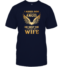 Load image into Gallery viewer, I Asked God For An Angel He Sent Me My Wife Men Cotton T-Shirt