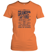 Load image into Gallery viewer, Ask Grandpa Anything T shirt Fathers Day Grandfather Gifts Women Cotton T-Shirt