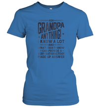 Load image into Gallery viewer, Ask Grandpa Anything T shirt Fathers Day Grandfather Gifts Women Cotton T-Shirt