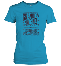 Load image into Gallery viewer, Ask Grandpa Anything T shirt Fathers Day Grandfather Gifts Women Cotton T-Shirt