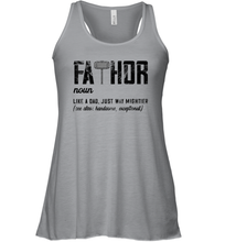Load image into Gallery viewer, I Have Two Titles Dad And Papa And I Rock Them Both Vintage Women Racerback Tank