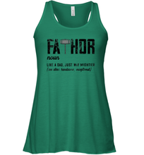Load image into Gallery viewer, I Have Two Titles Dad And Papa And I Rock Them Both Vintage Women Racerback Tank