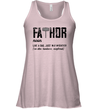 Load image into Gallery viewer, I Have Two Titles Dad And Papa And I Rock Them Both Vintage Women Racerback Tank