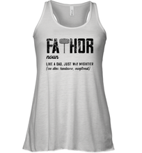 Load image into Gallery viewer, I Have Two Titles Dad And Papa And I Rock Them Both Vintage Women Racerback Tank