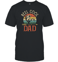 Load image into Gallery viewer, Reel Cool Dad  Vintage Fisherman Papa Father's Day Gift Men Cotton T-Shirt