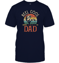 Load image into Gallery viewer, Reel Cool Dad  Vintage Fisherman Papa Father's Day Gift Men Cotton T-Shirt